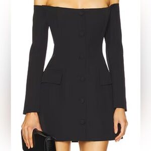 Bardot Black Button Up Mini Dress